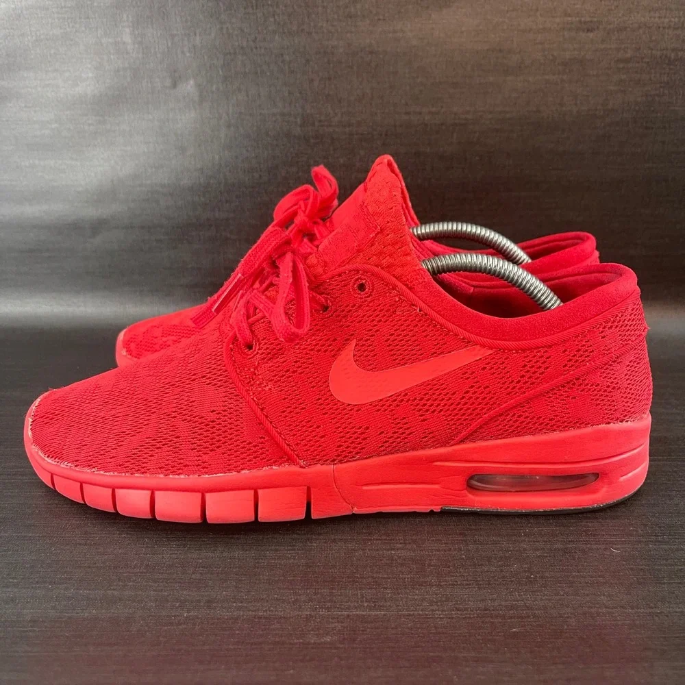 Nike SB Stefan Janoski Max Mens Sz 8‎ University Red Mesh Skate Shoes 631303-660
